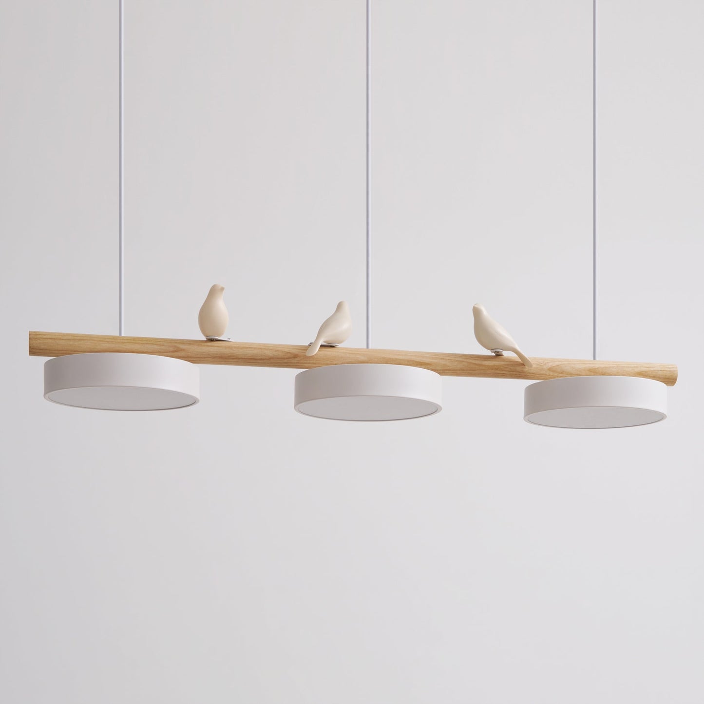 Oiseau Suspension Métal-Bois | LED Intégrée, Ampoule Incluse | Série Atelier