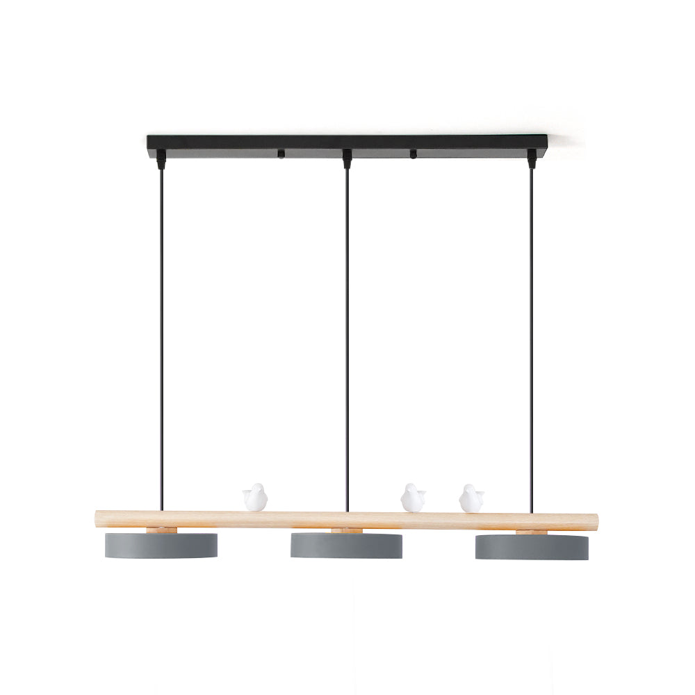 Oiseau Suspension Métal-Bois | LED Intégrée, Ampoule Incluse | Série Atelier