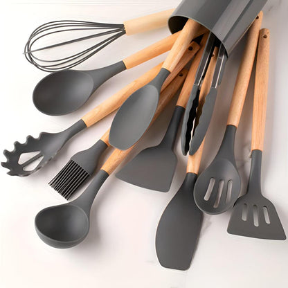 Ustensiles de Cuisine Silicone | Poignées Ergonomiques, Chaleur | ZenLine
