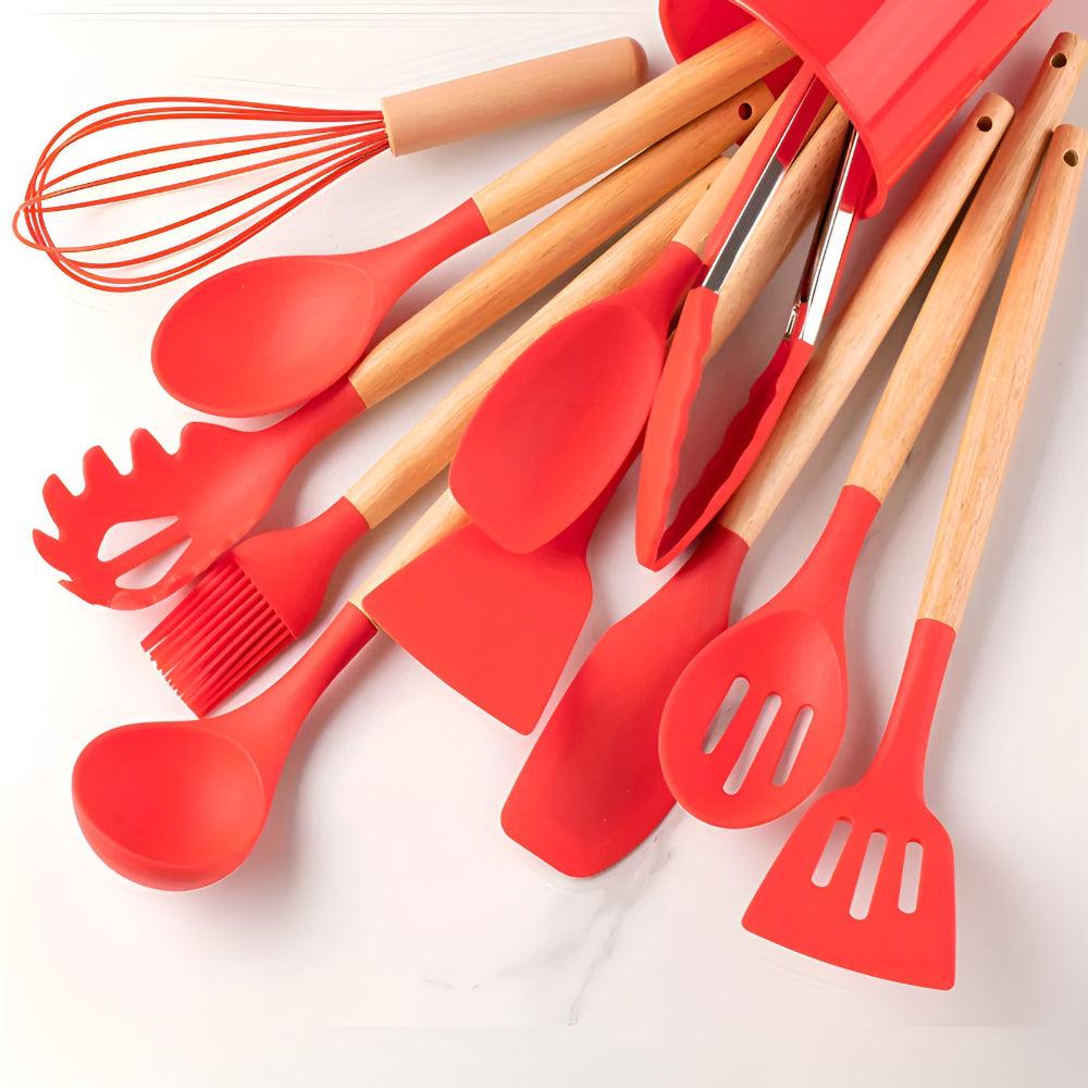 Ustensiles de Cuisine Silicone | Poignées Ergonomiques, Chaleur | ZenLine