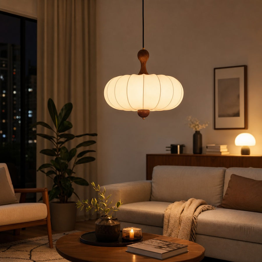Suspension luminaire Bois | Câble Réglable | Lumière Nova