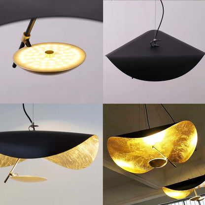 Suspension luminaire Métal | Câble réglable, Abat-jour feuille | Série Feuille