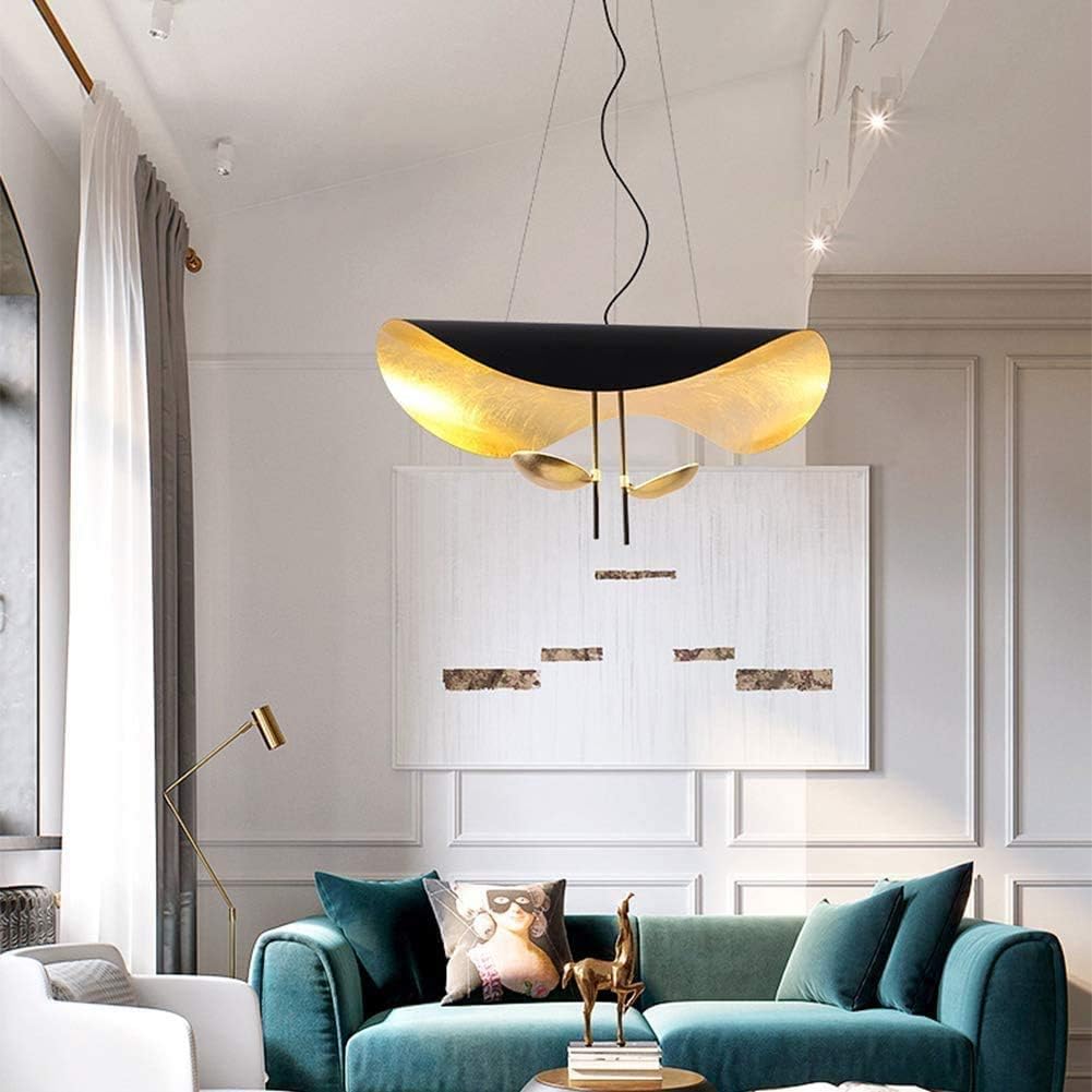 Suspension luminaire Métal | Câble réglable, Abat-jour feuille | Série Feuille