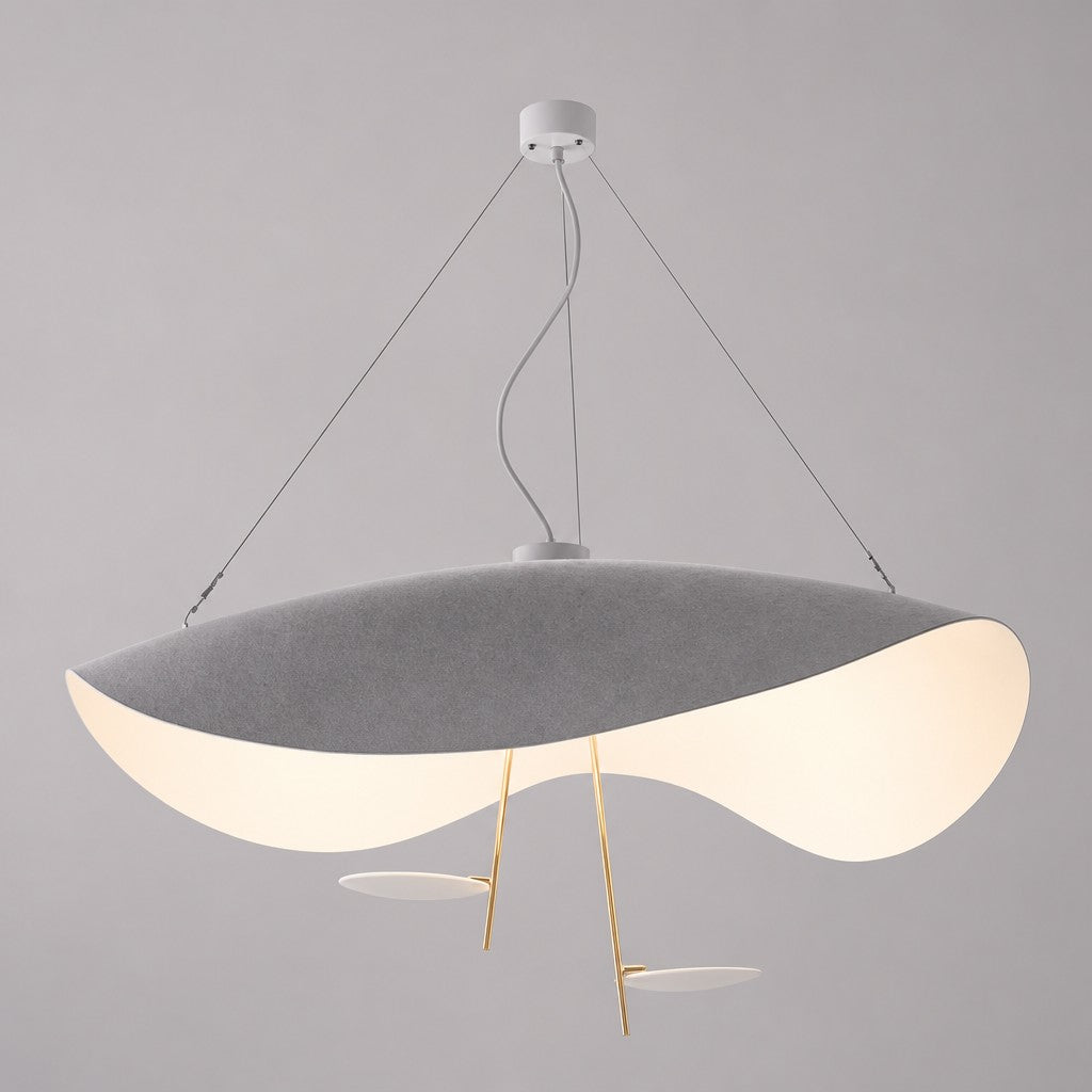 Suspension luminaire Métal | Câble réglable, Abat-jour feuille | Série Feuille