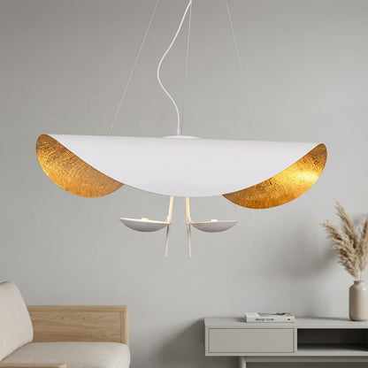 Suspension luminaire Métal | Câble réglable, Abat-jour feuille | Série Feuille