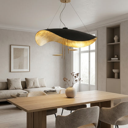 Suspension luminaire Métal | Câble réglable, Abat-jour feuille | Série Feuille