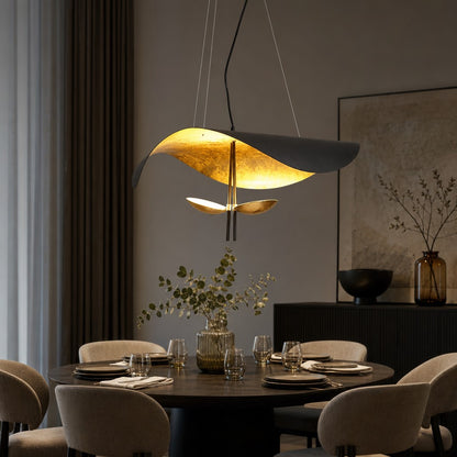 Suspension luminaire Métal | Câble réglable, Abat-jour feuille | Série Feuille