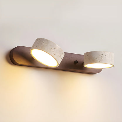 Applique Murale Travertin Neutre | LED Intégrée | Lumière 3000–6000 K