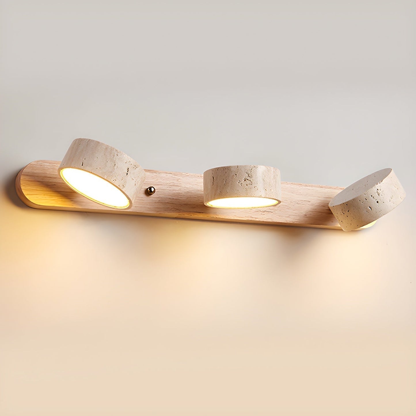 Applique Murale Travertin Neutre | LED Intégrée | Lumière 3000–6000 K