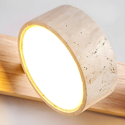 Applique Murale Travertin Neutre | LED Intégrée | Lumière 3000–6000 K