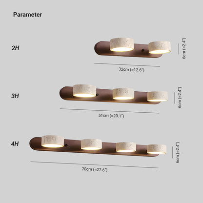 Applique Murale Travertin Neutre | LED Intégrée | Lumière 3000–6000 K