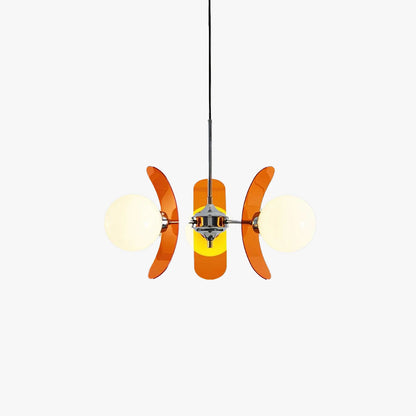 Suspension Florale Métal Verre | Câble Réglable Abat-jour Verre | Série Éclat