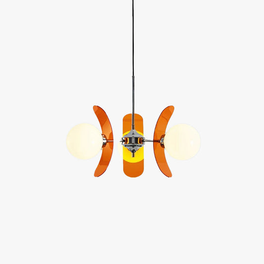 Suspension Florale Métal Verre | Câble Réglable Abat-jour Verre | Série Éclat