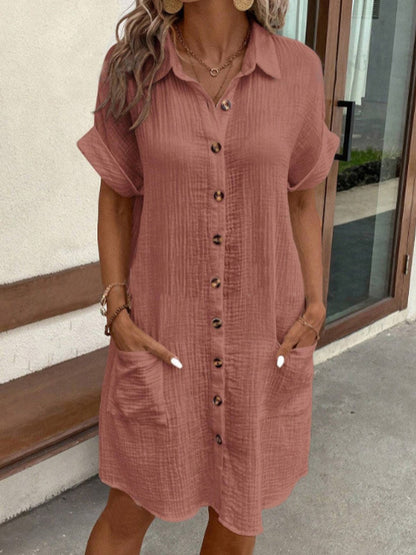 Robe chemise Coton Léger | Boutonnière Intégrale et Coupe Aérienne | Été Zen