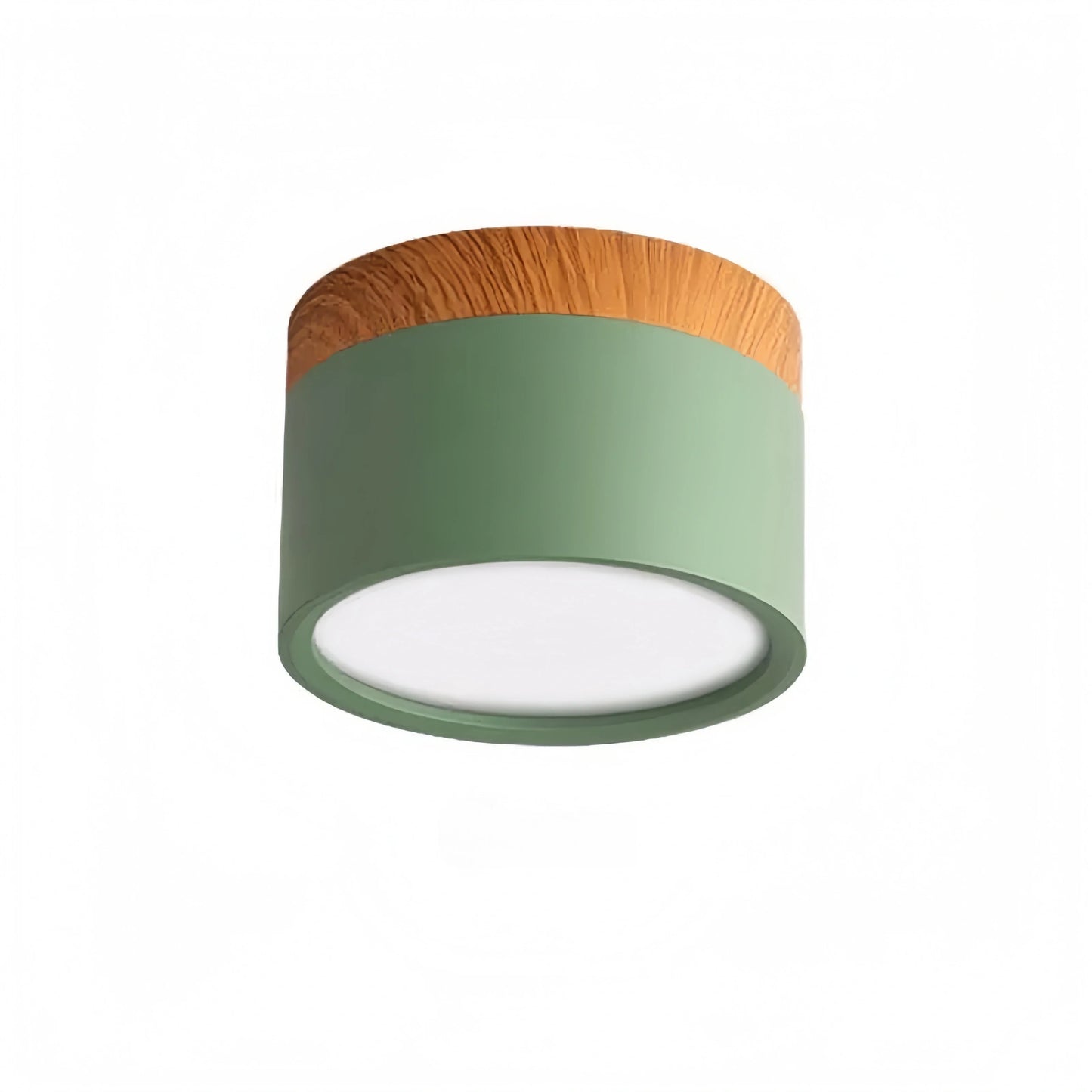 Plafonnier LED Cylindre Nordique Bois | 3 Températures couleur LED SMD | Épure