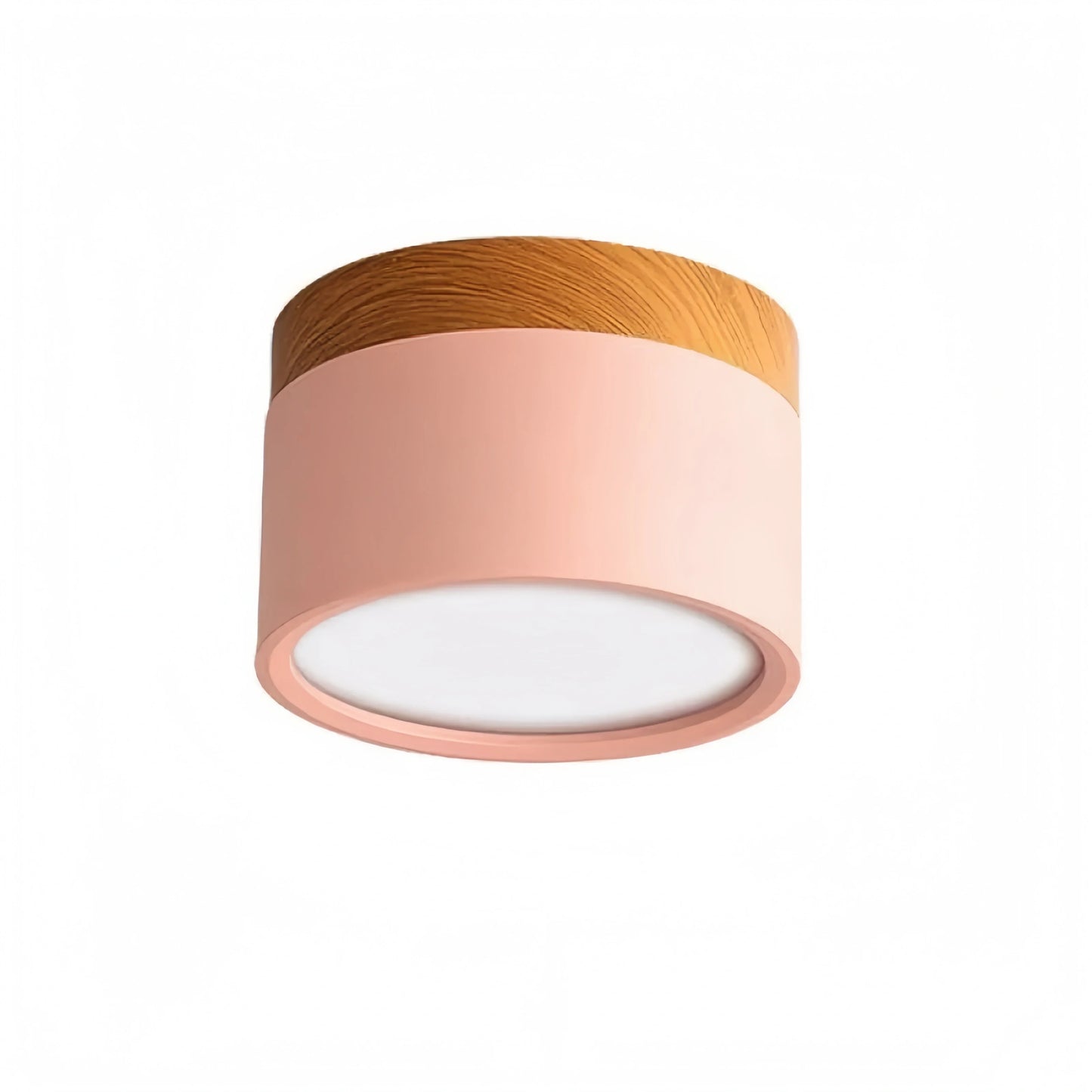Plafonnier LED Cylindre Nordique Bois | 3 Températures couleur LED SMD | Épure