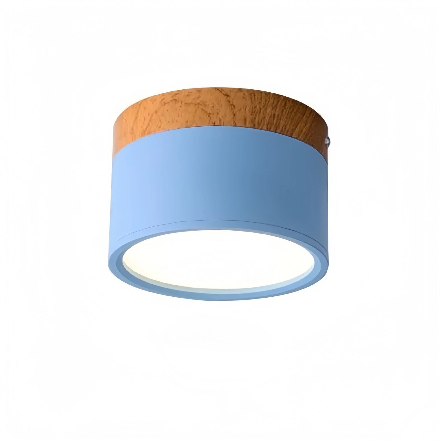 Plafonnier LED Cylindre Nordique Bois | 3 Températures couleur LED SMD | Épure