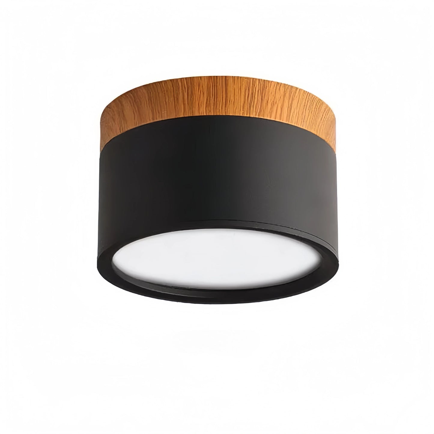 Plafonnier LED Cylindre Nordique Bois | 3 Températures couleur LED SMD | Épure
