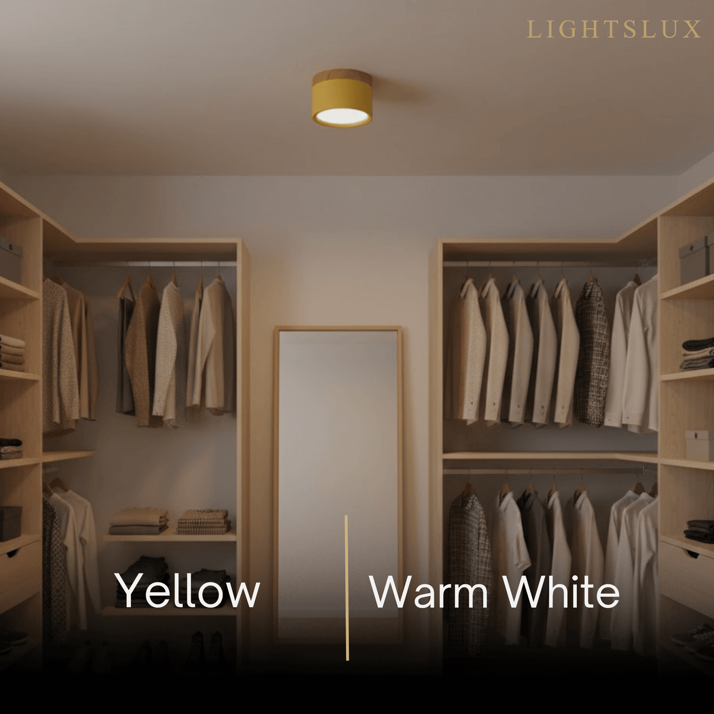 Plafonnier LED Cylindre Nordique Bois | 3 Températures couleur LED SMD | Épure