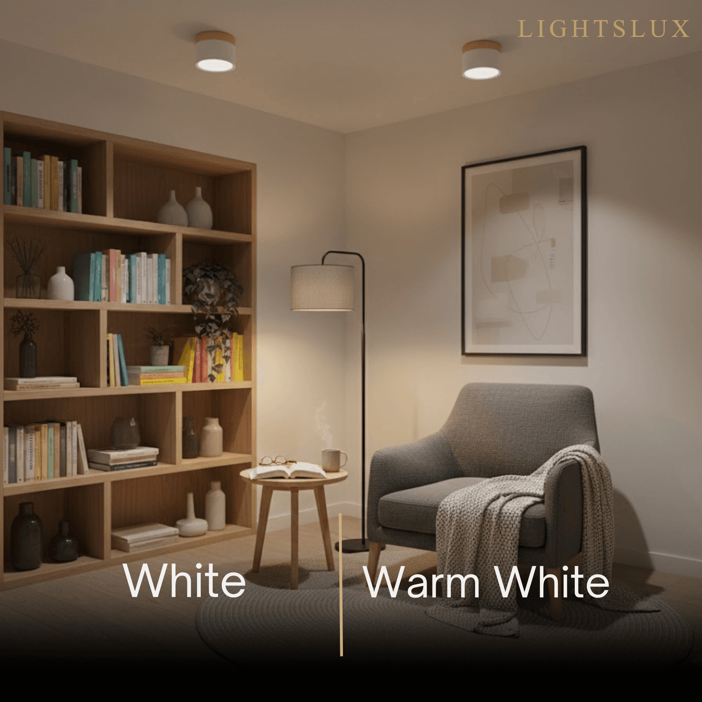 Plafonnier LED Cylindre Nordique Bois | 3 Températures couleur LED SMD | Épure