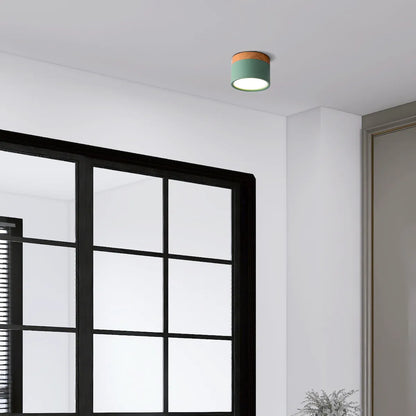Plafonnier LED Cylindre Nordique Bois | 3 Températures couleur LED SMD | Épure