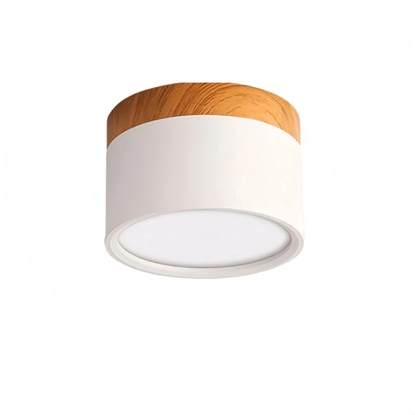 Plafonnier LED Cylindre Nordique Bois | 3 Températures couleur LED SMD | Épure