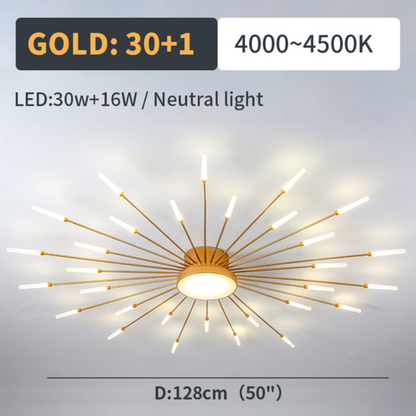 Plafonnier Feu d'Artifice Métal Moderne | LED Économe en Énergie | Éclat