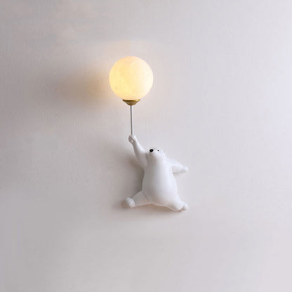 Applique Murale Ours Ballon Résine | LED Intégré 3 Températures | Série Nova