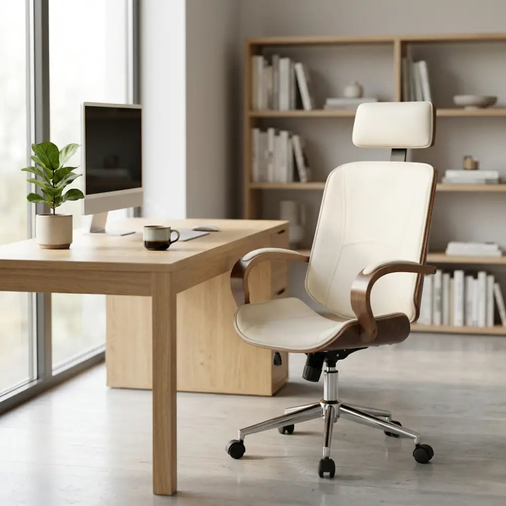 Chaise de Bureau Ergonomique Liora en Similicuir - Seryze