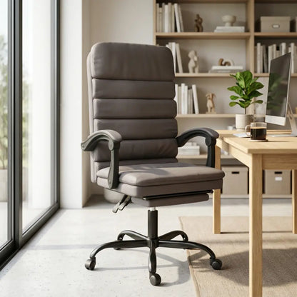 Fauteuil de Bureau Ergonomique Oryn en Similicuir avec Repose pied et Massage - Seryze