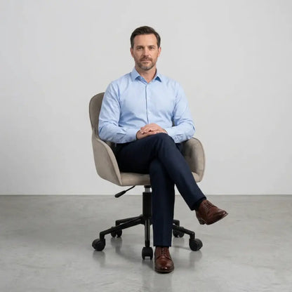 Chaise de Bureau Pivotante Talia en Velours Réglable - Seryze