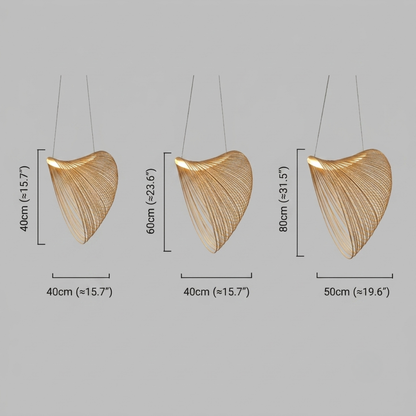 Lustre Suspension Bois ArtDéco | LED Intégré, Cordons Réglables | Série Atelier