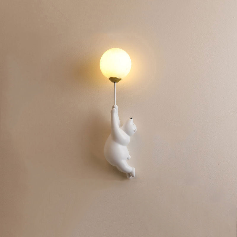 Applique Murale Ours Ballon Résine | LED Intégré 3 Températures | Série Nova