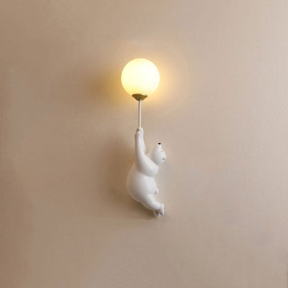 Applique Murale Ours Ballon Résine | LED Intégré 3 Températures | Série Nova