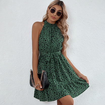 Robe Halter Imprimé Floral | Col Roulé, Confort | Série Éclat