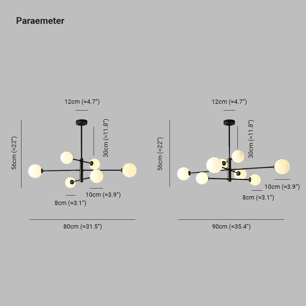 Suspension Luminaire Cuivre/Verre | Câble Réglable LED Incluse | Série Moderne