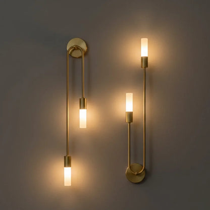 Applique Murale Linéaire Dorée Métal | LED G9 3000K Chaud | Série Élégance
